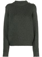 Barrie button-detail cashmere jumper - Vert