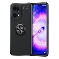 Oppo Find X5 Pro Magnetische Ringhouder Case - Zwart - thumbnail