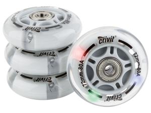 CRIVIT Wielen voor inline skates (LED 72 mm)