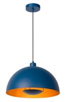 Lucide SIEMON - Hanglamp - Ø 40 cm - 1xE27 - Blauw - thumbnail