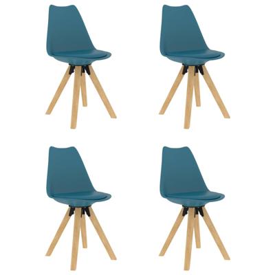 Vidaxl Eetkamerstoelen 4 St Turquoise