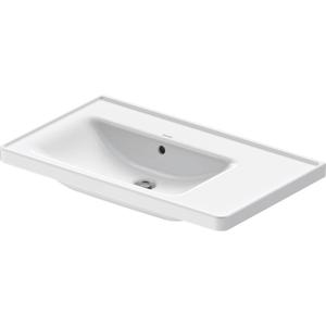 Duravit D-Neo wastafel 80x48x17cm 1 kraangat rechthoek Keramiek Wit 2369800060