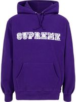 Supreme hoodie à logo en dentelle - Violet