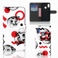 Telefoonhoesje met Naam Xiaomi Mi A2 Lite Skull Red