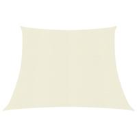 vidaXL Zonnezeil 160 g/m² 4/5x3 m HDPE crèmekleurig