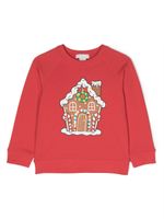 Stella McCartney Kids sweat Gingerbread House en coton biologique - Rouge