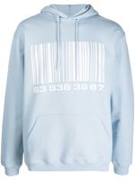 VTMNTS hoodie Big Barcode en coton mélangé - Bleu