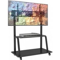 Techly ICA-TR30 flat panel vloer standaard Portable flat panel floor stand Zwart 2,54 m (100 ) - thumbnail