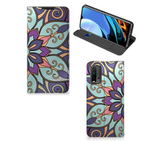 Xiaomi Poco M3 | Redmi 9T Smart Cover Purple Flower - thumbnail