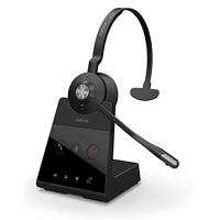 Jabra Engage 65 On-Ear Dect Mono Headset - Skype for Business gecertificeerde, draadloze hoofdtelefoon met ruisonderdrukking voor tafeltelefoons en softphones - zwart - EU-versie