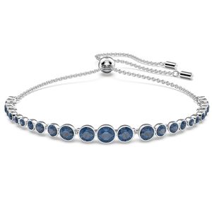 Swarovski 5663394 Armband Emily zilverkleurig-blauw 5 mm max. 24 cm