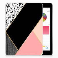 Apple iPad 9.7 2018 | 2017 Back Cover Zwart Roze Vormen - thumbnail