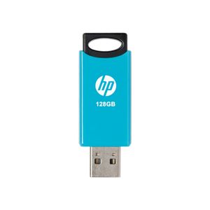 HP v212w USB-stick 128 GB Blauw, Zwart HPFD212LB-128 USB 2.0