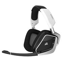 Corsair VOID ELITE draadloze gamingheadset (7.1 virtueel surroundgeluid, 2,4 GHz draadloos met lage latentie, bereik van 12 meter, aanpasbare RGB-verlichting met pc, PS4-compatibiliteit) - wit