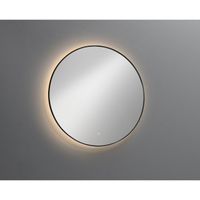 Royal Plaza Merlot spiegel 100x100cm Rond led verlichting geintegreerd IP44 Glas Goud mat