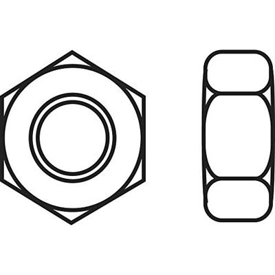TOOLCRAFT 888114 Zeskantmoeren M2 DIN 934 roestvrij staal A2 10 st.