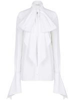 Nina Ricci chemise en coton à col lavallière - Blanc - thumbnail