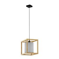 Stars of Light Houten hanglamp Granados met witte kap 390099