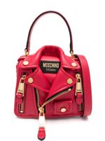 Moschino sac cabas en cuir à patch logo - Rouge