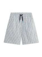 Lanvin Enfant short en coton à logo imprimé - Vert