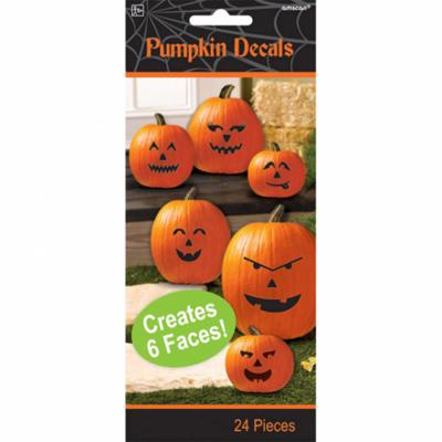 Amscan stickervellen Pumpkin 17,5 cm papier oranje 3 stuks Amscan stickervellen Pumpkin 17,5 cm papier oranje 3 stuks