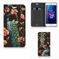 Huawei Y5 2 | Y6 Compact Hoesje maken Pauw met Bloemen