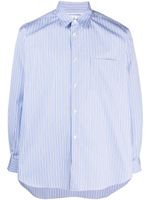 Comme Des Garçons Shirt chemise rayée à manches longues - Bleu