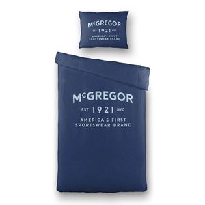 Dekbedovertrek McGregor Boston - Eenpersoons (140x240 cm) - Navy Katoen - Dessin: Tekst - McGregor - Dekbed-Discounter.nl