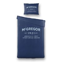 Dekbedovertrek McGregor Boston - Eenpersoons (140x240 cm) - Navy Katoen - Dessin: Tekst - McGregor - Dekbed-Discounter.nl - thumbnail