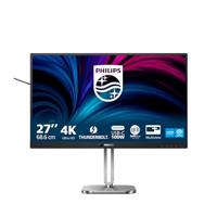 Philips 27B2U6903 Monitor, 68,6 cm (27 inch), UHD, WLED, 60 Hz, IPS, Adaptive Sync, TUV Eyesafe, luidspreker, in hoogte verstelbaar (3840 x 2160, 2 x HDMI 2.0, 1 x DP 1.4, USB-C) zwart/grijs