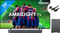 Philips 50PUS8309 - Ambilight (2024) + Soundbar + Hdmi kabel