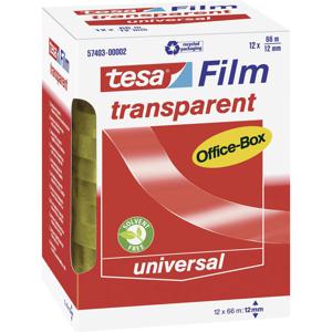 tesa OFFICE-BOX 57403-00002-01 tesafilm Transparant (l x b) 66 m x 12 mm 12 stuk(s)