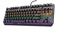 Trust Gaming GXT 834 Mechanisch toetsenbord TKL, Spaans QWERTY-lay-out, LED-verlichting, Outemu-schakelaar, USB-gaming-toetsenbord voor Windows, Mac, PC, computer, laptop, zwart