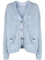 Acne Studios cardigan en laine feutrée à col v - Bleu - thumbnail