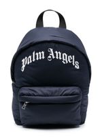 Palm Angels Kids sac à dos à logo imprimé - Bleu