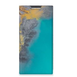 Samsung Galaxy S22 Ultra Standcase Marble Blue Gold