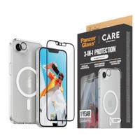 CARE by PanzerGlass 3-in-1 beschermingspakket iPhone SE (2025) hoes + hoepel cameralens + pantserglas displaybeschermfolie, beschermfolie voor display van gehard glas voor iPhone SE