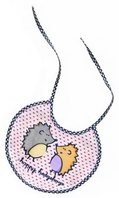 Interbaby slabbetje Egel junior 20 x 20 cm katoen