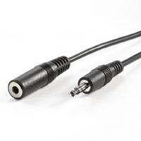 VALUE audio kabel 3,5mm M/F, zwart, 5 m