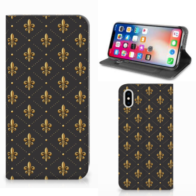 Apple iPhone Xs Max Hoesje met Magneet Franse Lelie