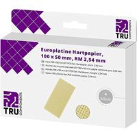 TRU COMPONENTS Euro Platenspeler zonder koperlaag Bakeliet (L x B) 100 mm x 50 mm 35 µm pitch 2,54 mm Inhoud 4 stuks