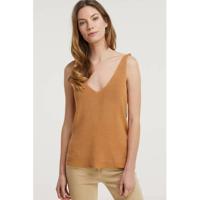 ICHI top met glitters oranje