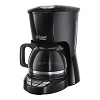 Russell Hobbs Koffiezetapparaat Textures Plus (Zwart, Programmeerbare Timer, 10 Koppen, 1.25L, Glazen Kan) Filterkoffiezetapparaat 22620-56