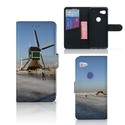 Google Pixel 3A Flip Cover Schaatsers Google Pixel 3A Flip Cover Schaatsers