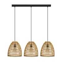 Eglo Eetkamer hanglamp Ayesgarth met rieten kappen 43867