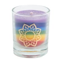 Fair Trade 7 Chakra's Mandala Stearine Kaars in Glas