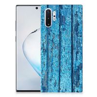 Samsung Galaxy Note 10 Plus Bumper Hoesje Wood Blue