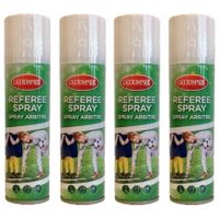 4x spuitbussen voetbal scheidsrechters spray 150 ml