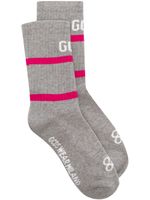 GCDS chaussettes nervurées à logo - Gris