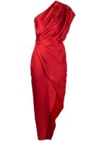 Michelle Mason robe longue asymétrique à dos ouvert - Rouge